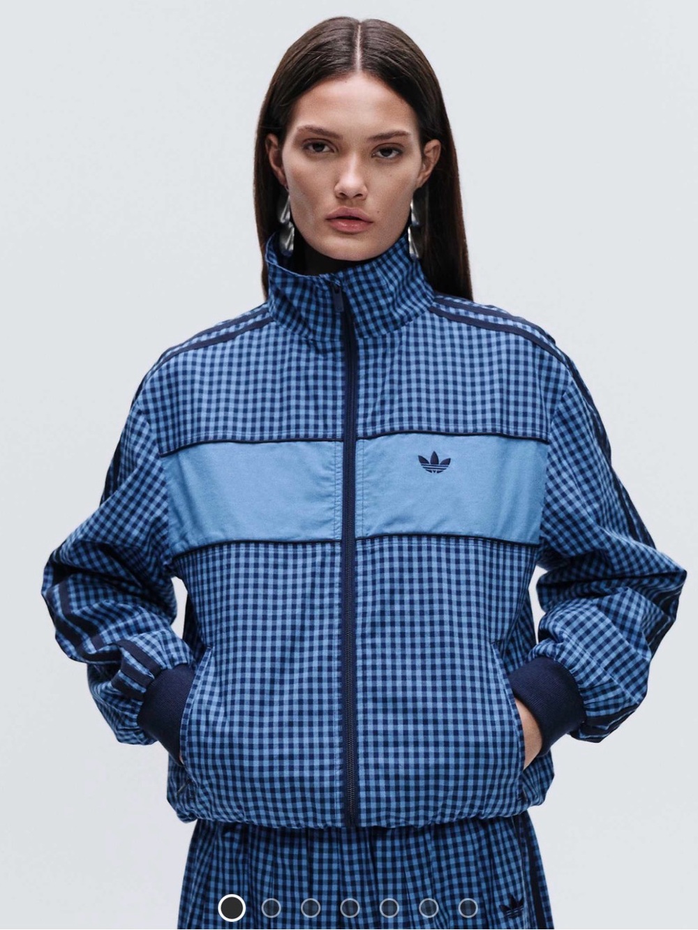 NWT adidas Originals x ASOS track jacket in blue gingham
